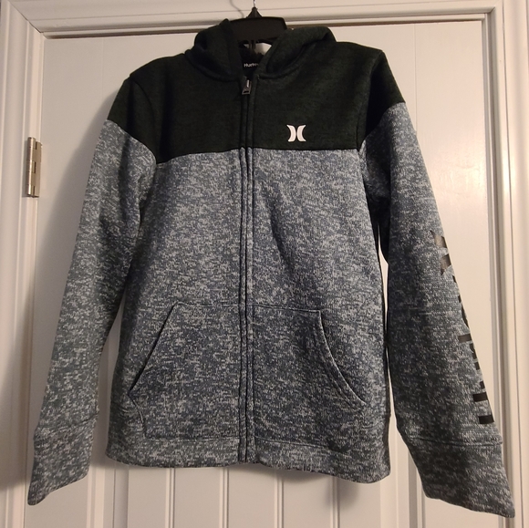 Boys 10-12 Hurley Zip Up Colorblock Hoodie - Picture 2 of 4